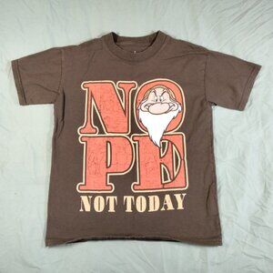 Disney Parks Grumpy Nope Not Today Kids Small (S) 100% Cotton Tee Shirt by Hanes